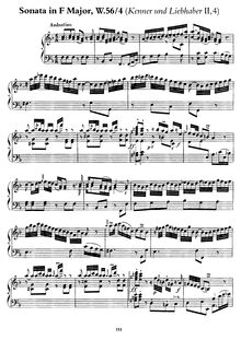 Partition complète, Kenner und Liebhaber II,4, F, Bach, Carl Philipp Emanuel par Carl Philipp Emanuel Bach