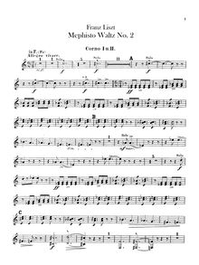 Partition cor 1/2, 3/4 (F, E), Mephisto Waltz No.2, Zweiter Mephisto-Walzer