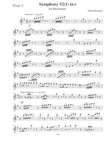 Partition flûte 2, Symphony No.2, E minor, Rondeau, Michel