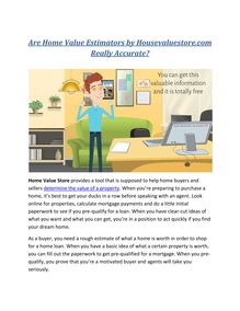 Are Home Value Estimators by Housevaluestore.com Really Accurate?