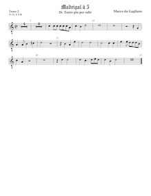 Partition ténor viole de gambe 3, octave aigu clef, Il quinto libro de madrigali a cinque voci par Marco da Gagliano
