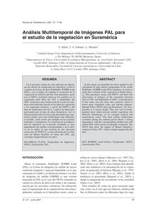 Análisis Multitemporal de Imágenes PAL para el estudio de la vegetación en Suramérica