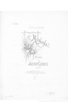 Partition complète, Monona!, Habanera, E minor, Clérice, Justin