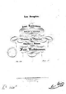 Partition complète, Les Soupirs, Op.121, Deux romances pour le piano