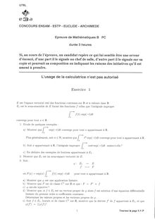 E3A mathematiques b 2006 pc classe prepa pc