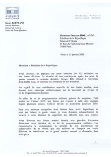 La lettre de Xavier Bertrand à François Hollande