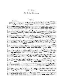 Partition altos, Johannespassion, St. John Passion ; Passionsmusik nach dem Evangelisten Johannes ; Passio secundum Joannem