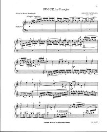 Partition clavier Fugue en C major, No.1, T.261, Fugues, Keyboard