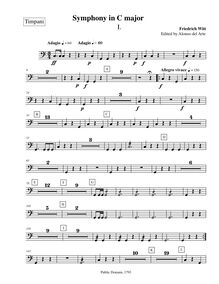 Partition timbales, Symphony No.14 en C major, “Jena” Symphony, C major