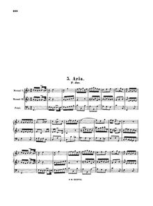 Partition complète, Aria en F major, F major, Bach, Johann Sebastian
