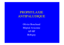 Prophylaxie antipaludique Olivier Bouchaud module