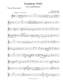 Partition ténor enregistrement , Symphony No.24, C major, Rondeau, Michel