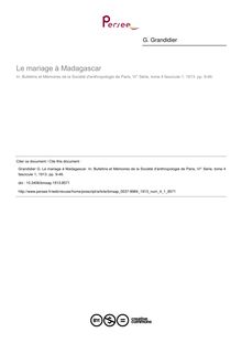 Le mariage à Madagascar - article ; n°1 ; vol.4, pg 9-46