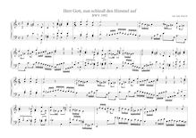Partition , Herr Gott, nun schleuß den Himmel auf, BWV 1092, pour Neumeister Collection, BWV 1090-1120