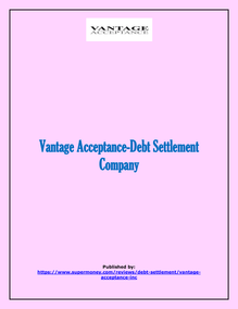 Vantage Acceptance-Debt Settlement Company