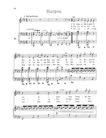 Partition complète (norvégien text), 4 chansons et Ballades, Op.9