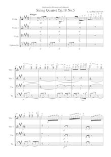 String Quartet No. 05 in a major Opus 18