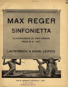 Partition couverture couleur, Sinfonietta, Op.90, Reger, Max