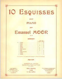 Partition Nos. 6-10, 10 Esquisses, Op.82, Moór, Emanuel