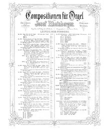 Partition complète, orgue Sonata No.16, Rheinberger, Josef Gabriel