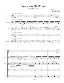 Partition , Berceuse, Symphony No.10, C major, Rondeau, Michel