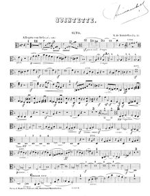 Partition viole de gambe, Piano quintette, Op.11, Boisdeffre, René de