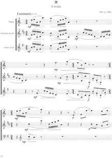 Partition , 4 notes, 2 Tríos, Dos tríos de viento, Llamazares, Pablo Fernando