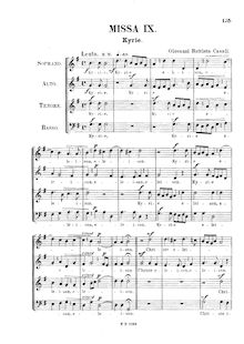 Partition complète, Missa en G major, Missa sine nomine, G major