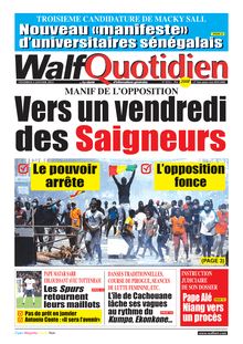 Walf Quotidien N° 9234 - du vendredi 6 janvier 2023