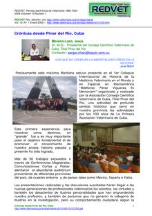Crónicas desde Pinar del Río, Cuba