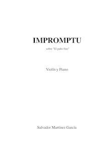 Partition complète, Impromptu, Martínez García, Salvador