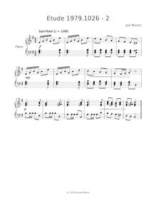 Partition complète, Etude 1979.1026 - 2, E-minor, Monzo, Joseph Louis