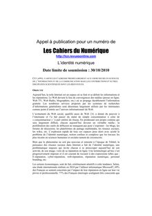 l identité numérique - Les Cahiers du Numérique