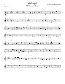Partition viole de basse, octave aigu clef, Il quinto libro de madrigali a cinque voci. par Benedetto Pallavicino