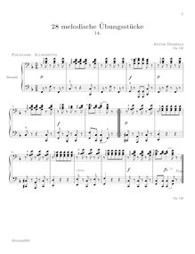Partition No. 14, 28 Melodische übungstücke, Melodic Practice Pieces