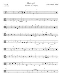 Partition ténor viole de gambe 2, alto clef, Madrigali a 5 voci, Libro 2 par Giovanni Battista Mosto