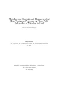 Modeling and simulation of thermochemical heat treatment processes [Elektronische Ressource] : a phase field calculation of nitriding in steel / von Yakub Adesoga Tijani