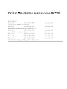 Partition mass storage dummies linux howto