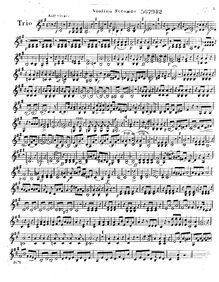 Partition violon 2, corde Trio No.3, Op.9, A major, Polledro, Giovanni Battista