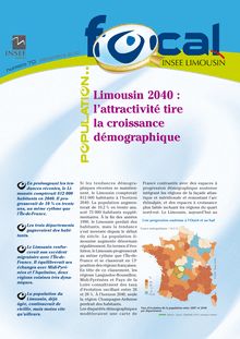 Limousin 2040 : lattractivité tire la croissance démographique
