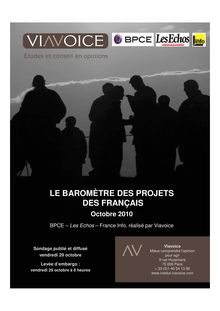 Le baromètre des projets des Français. Octobre 2010