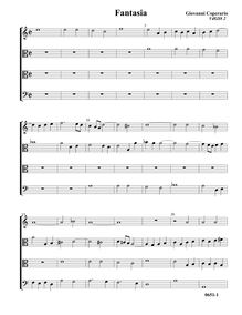 Partition complète (Tr T T B), Fantasia pour 4 violes de gambe