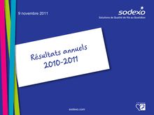Présentation Résultats Annuels 2010-2011