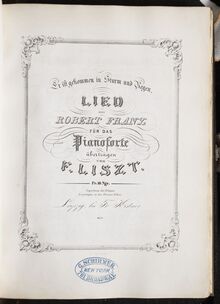 Partition Er ist gekommen en Sturm und Regen (S.488), Collection of Liszt editions, Volume 2