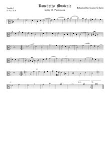 Partition viole de gambe aigue 2, alto clef, Banchetto Musicale