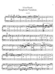 Partition basson 1/2, Variations Symphoniques pour piano et orchestre