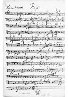 Partition Basso (continuo), Divertimento en G major, H.642, G major