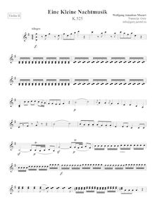Partition violons II, Eine kleine Nachtmusik, A Little Night Music ; Serenade No.13