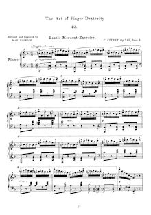 Partition Book 6, pour Art of Finger Dexterity, Op. 740, Czerny, Carl