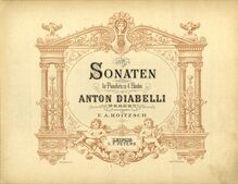 Partition complète, Sonata pour Piano 4-mains, Op.37, C major, Diabelli, Anton